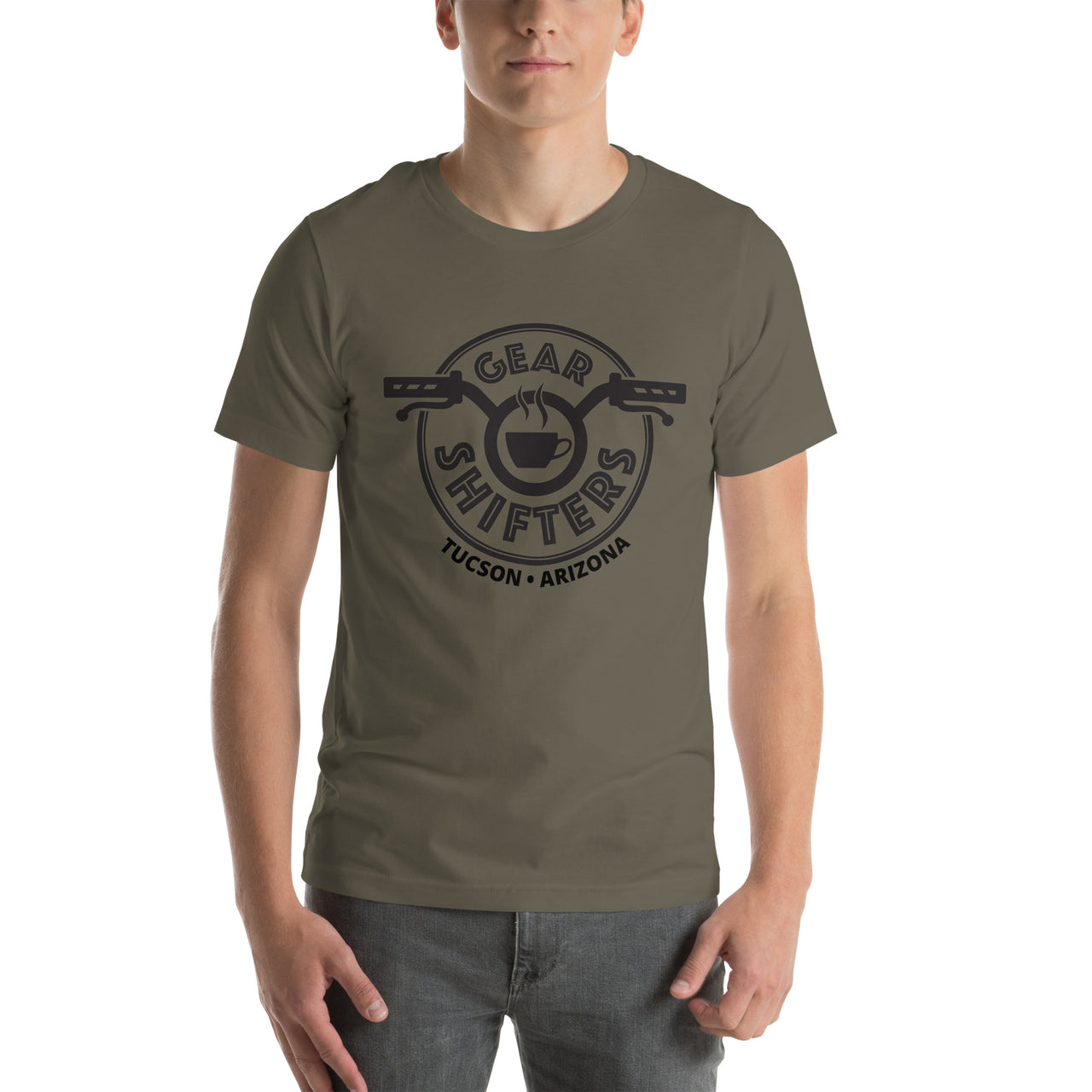 Unisex Gear Shifters black logo t-shirt