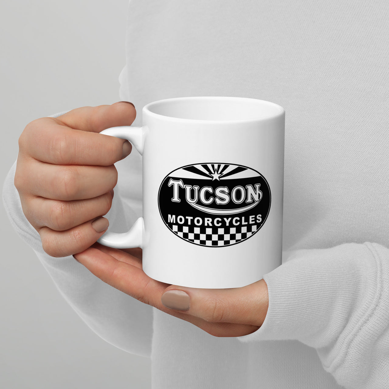 White Tucson mug