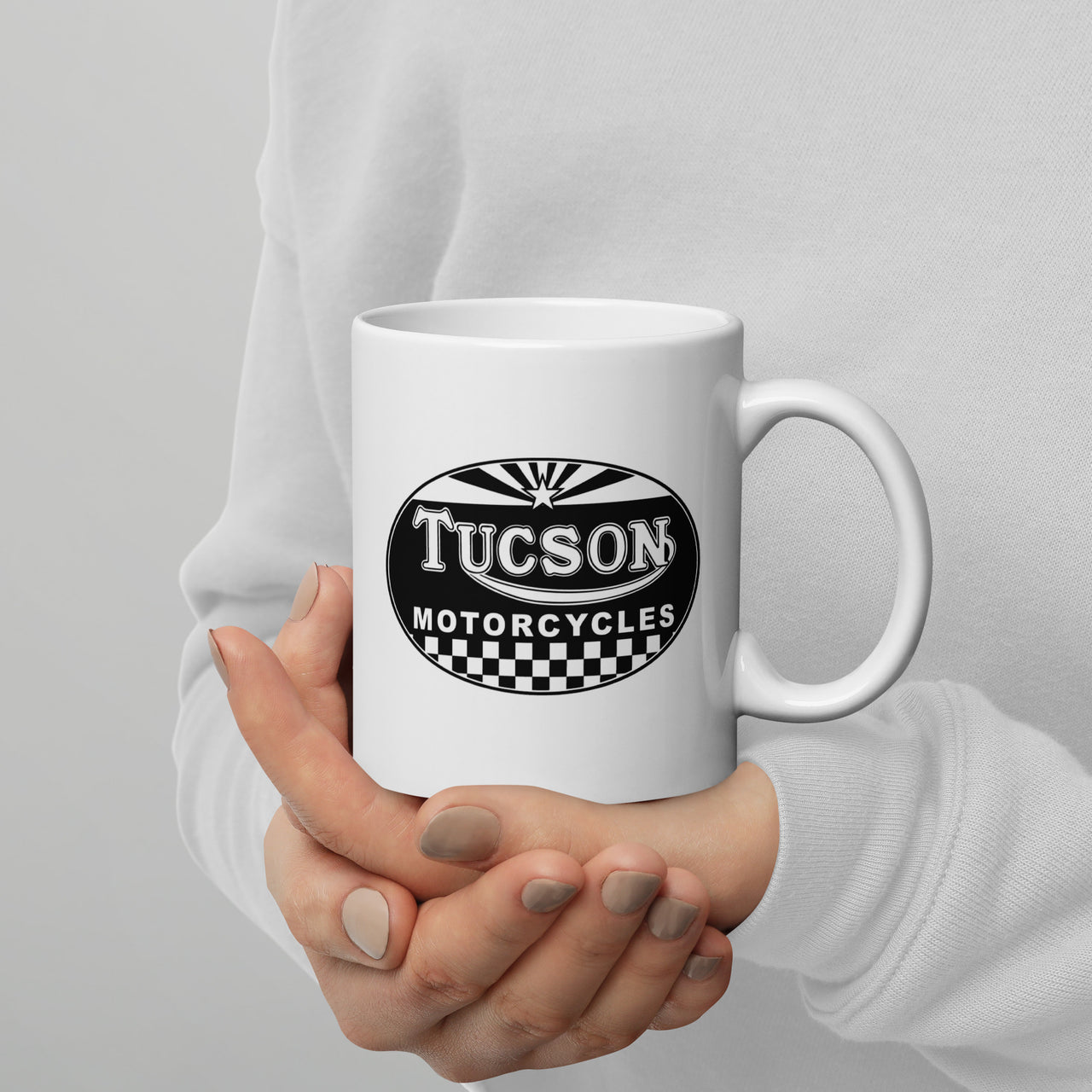 White Tucson mug