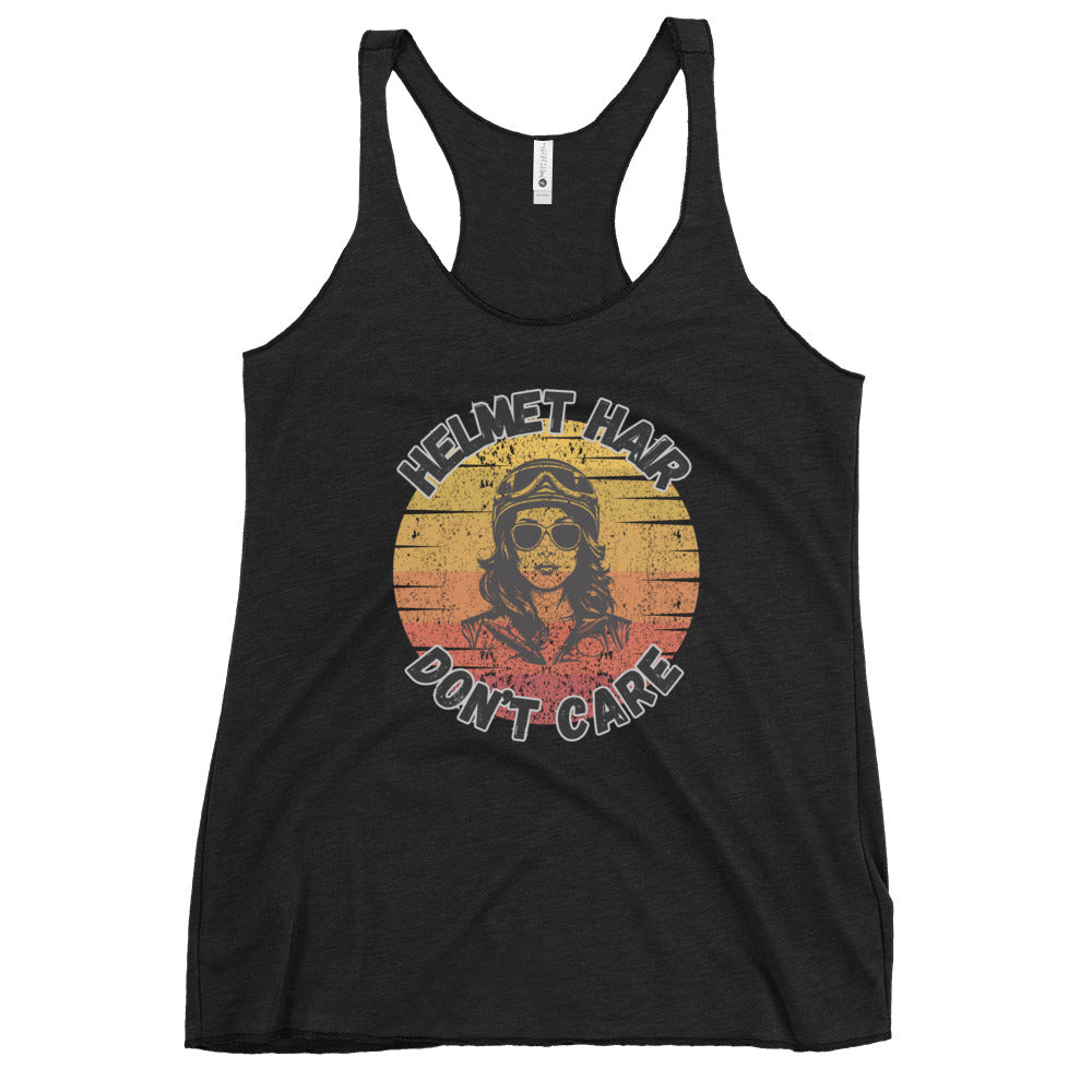 Women's helmet hair Racerback Tank