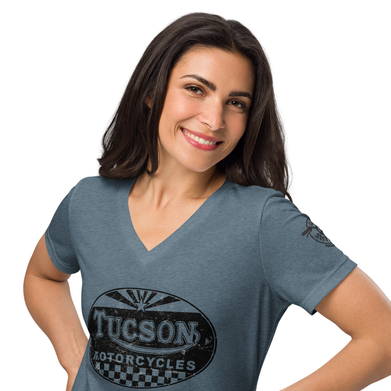 Women’s blk Tucson Tri relaxed v-neck t-shirt